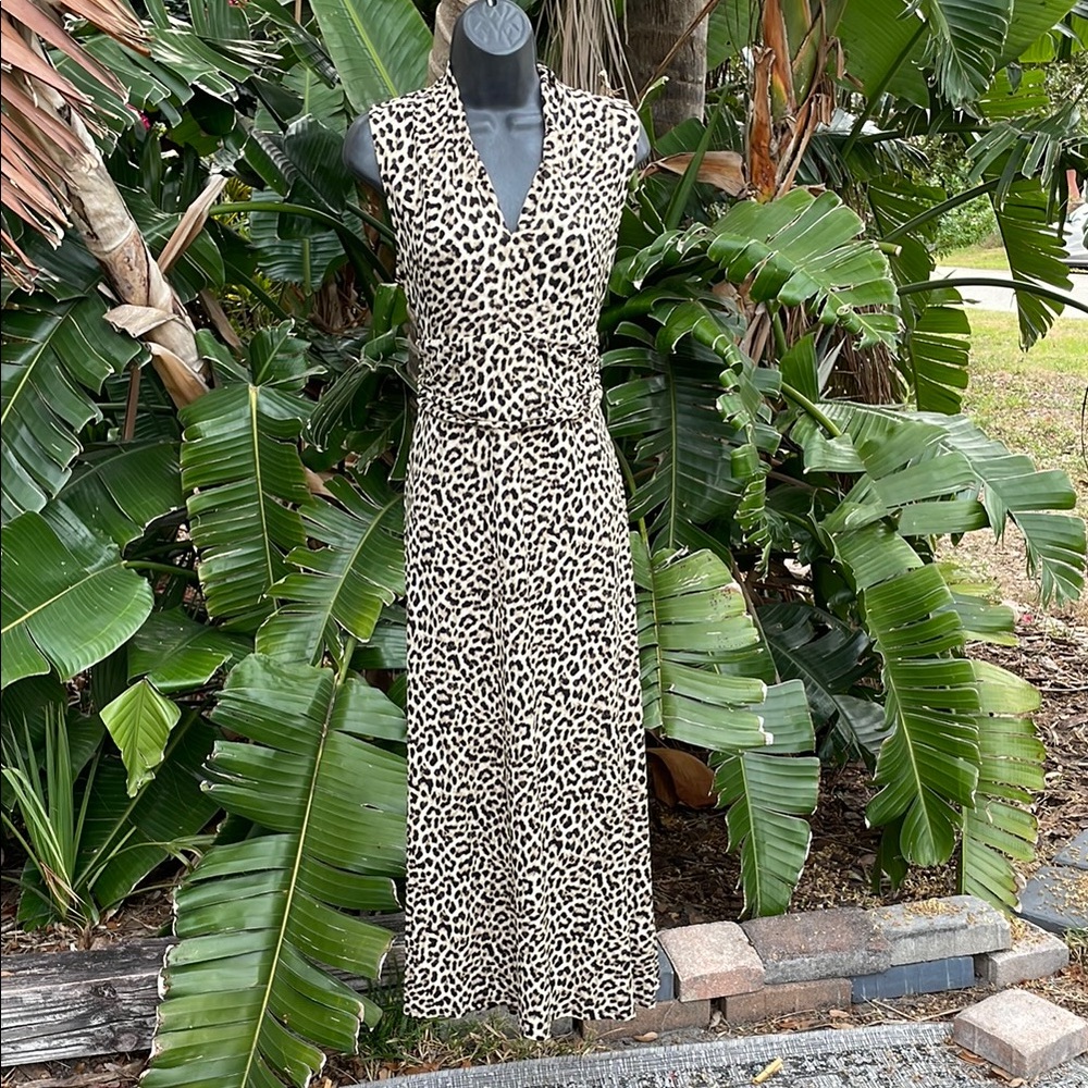 Vince Camuto, leopard print knit dress